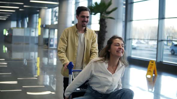 Romantic Couple in Airport