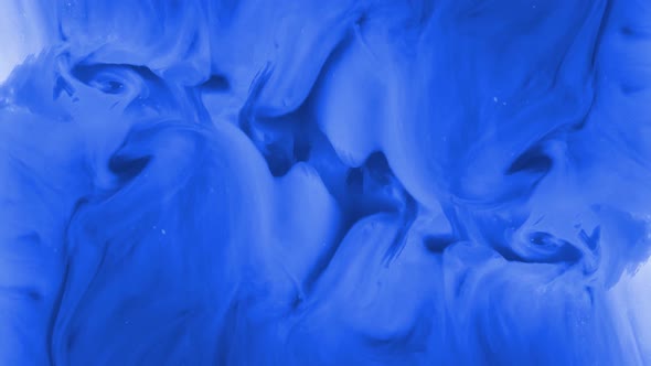 Blue Color Ink Smoke Background Animation
