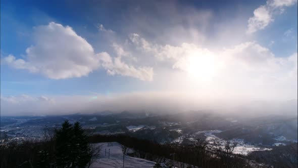 Beautiful Sapporo city and nature in Hokkaido Japan