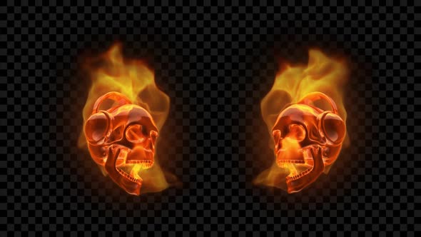 Burning Skull - Fire DJ Show 4 alt