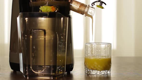 Fresh Celery Juice Pours of Juicers