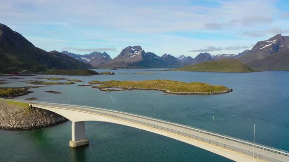 Fredvang Bridges Panorama Lofoten Islands