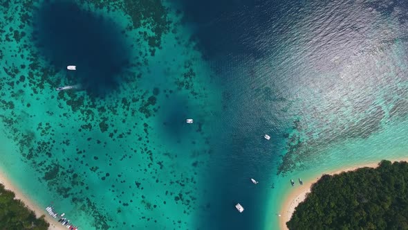 Beach, Corals and Sea on Tropical in Thailand