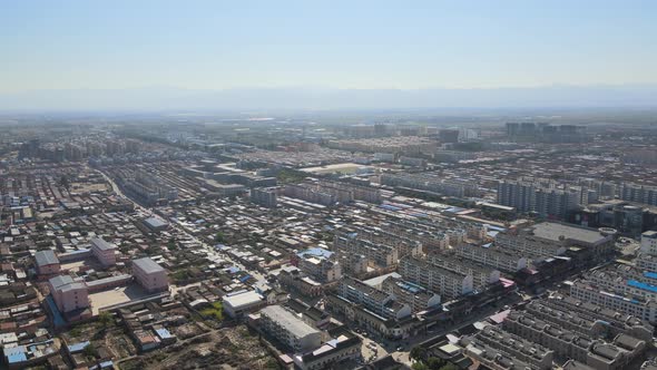 Aerial County Towns in China