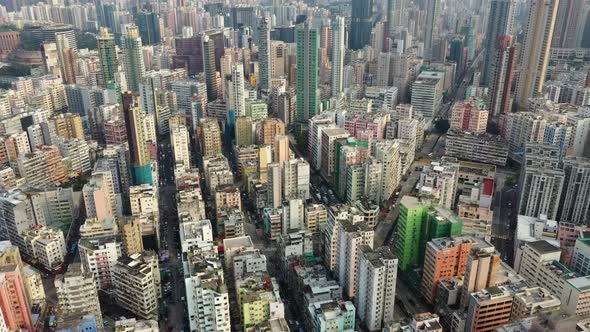 Top view of city in Hong Kong