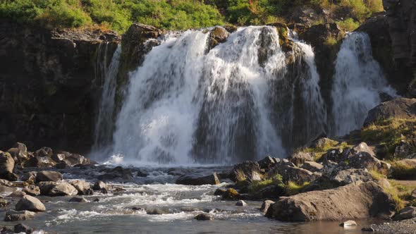 Fossarett Waterfall in Iceland