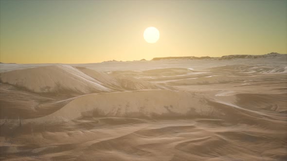 Red Sand Desert Dunes at Sunset