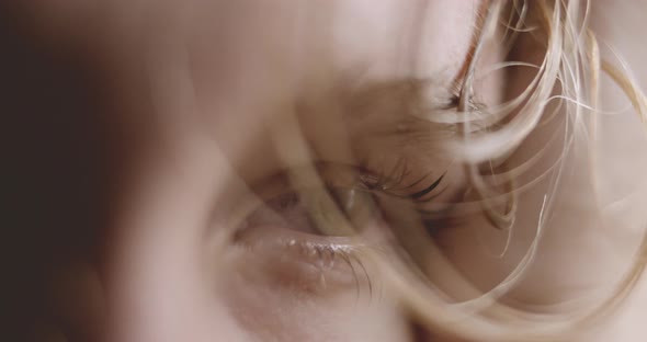 Eyes Of Depressed Young Woman