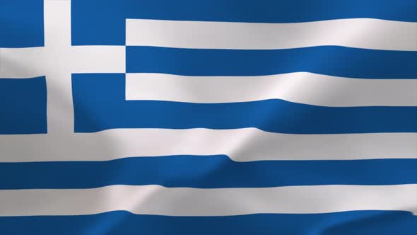 Greece Waving Flag Animation 4K Moving Wallpaper Background