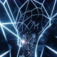 VJ loop endless tunnel. Simmering neon grid surface - VideoHive Item for Sale