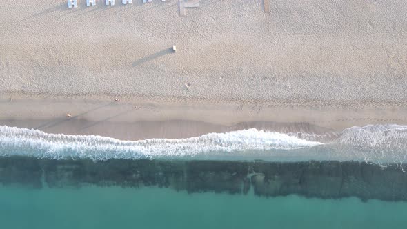 Aerial View of the Beach at the Seaside Resort Town. Turkey