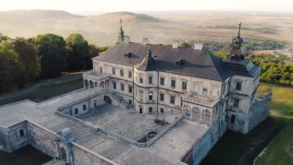 Aerial View of Ancient Castle