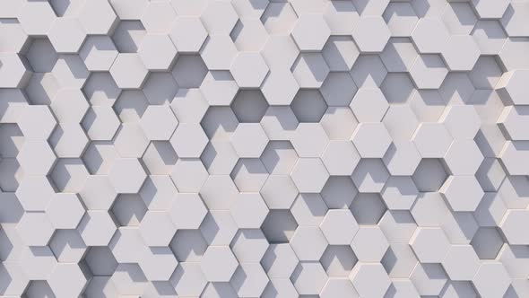 Abstract Hexagon grid seamless loop animation.