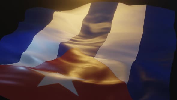 Cuba Flag Low Angle View