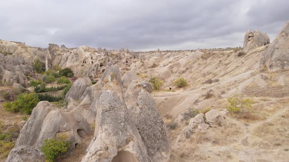 Cappadocia Landscape Aerial View. Turkey. Goreme National Park