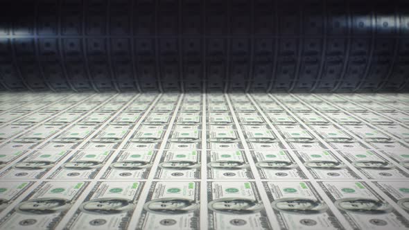 Corporate Money Dollars Printing Loop alt