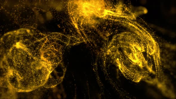 Fluid Gold Color Particles 813