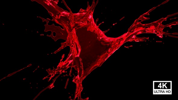 Red Color Water Drops Splash V2 alt