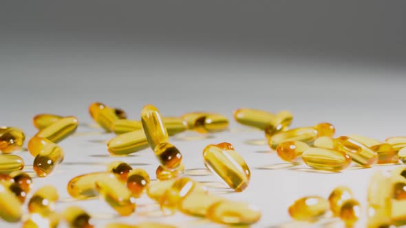 Vitamins and supplements fall in slow motion