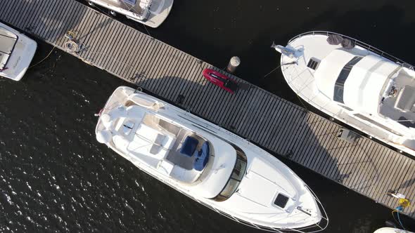 Yachts arial view
