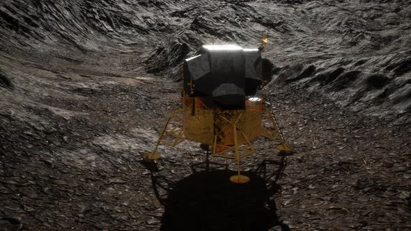 Lunar Landing Mission on the Moon alt