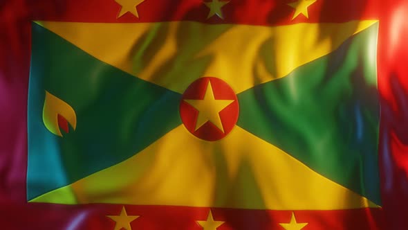 Grenada Flag with Edge Bump