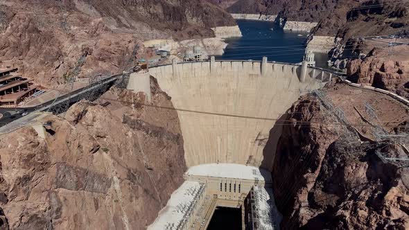 The Hoover Dam on the border of Nevada and Arizona.