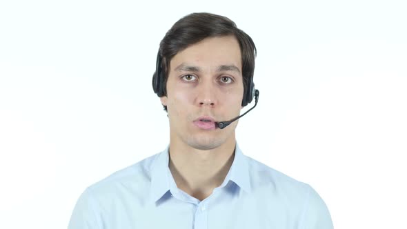 Call Center Talking with Customer Concept, Helpline