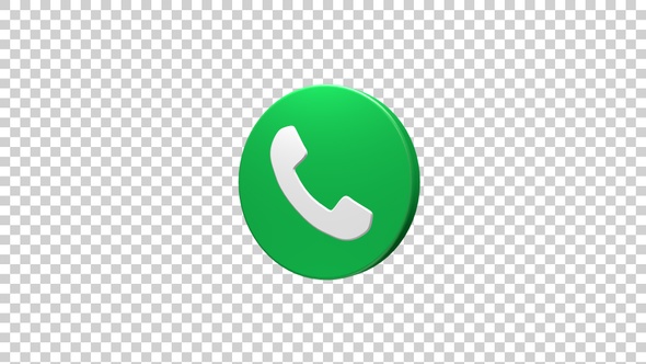 Telephone Handle Icon Rotating