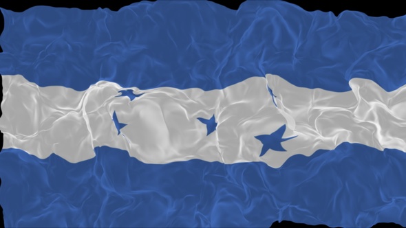 flag Honduras turns into smoke. State weakening concept, alpha channel.