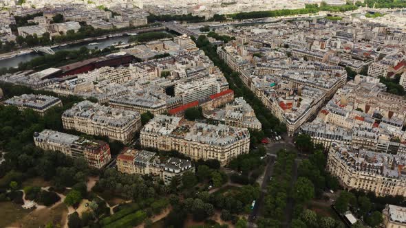 Cityscape of Paris From a Bird's Eye View