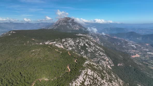 Mountain ranges in Turkey Aerial view 4 K