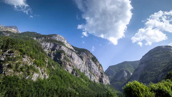 Loopable Timelapse of Clouds Passing Over Monte Pedido Mountains