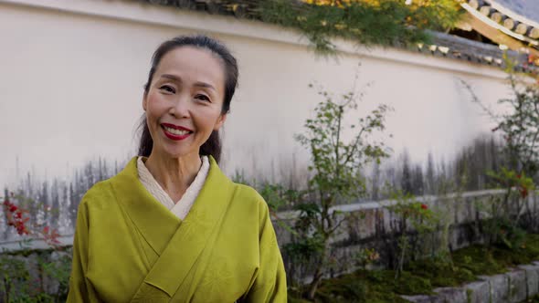 Elegant Japanese woman in Kyoto Japan