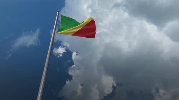 Republic Of The Congo Flag Waving 2K