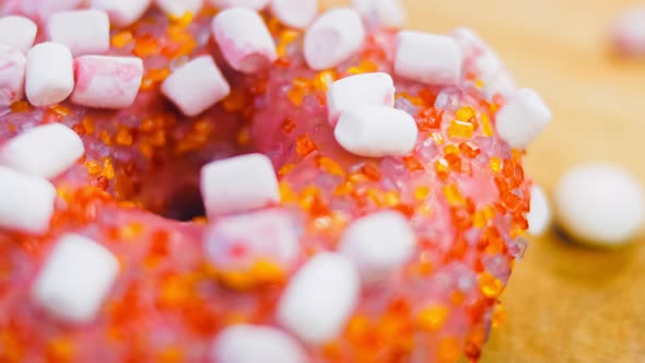 Pink Donuts Decorated with Marshmello