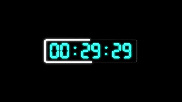 Countdown 1 Minutes, 60 Sec Countdown Digital Clock