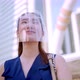 Office Girl in the city (Bangkok), wearing face shield - VideoHive Item for Sale