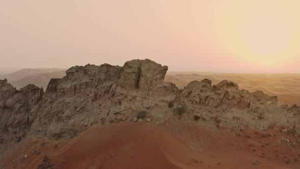 Aerial View of the Desert in the UAE