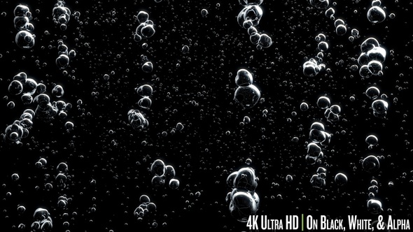 4K Slow Motion of Carbonated Water or Soda Pop Bubbles