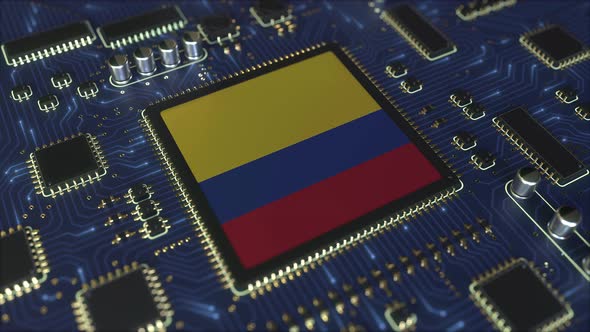 Flag of Colombia on the Operating Chipset