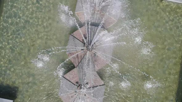 Aerial of a fountain