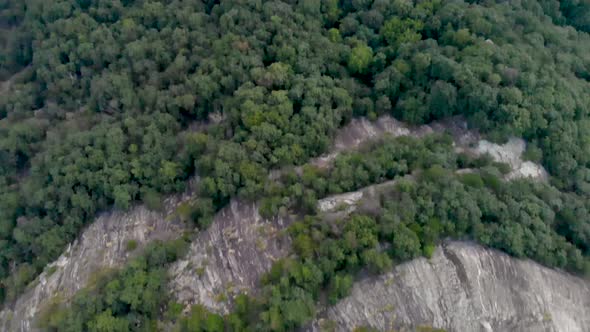 Drone footage flying over and around Yonah Mt. in Georgia.