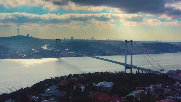 ISTANBUL STRAIT AND BRIDGE VIEW, TURKEY