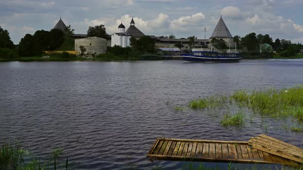 Staraya Ladoga Fortress on Volkhov Timelapse