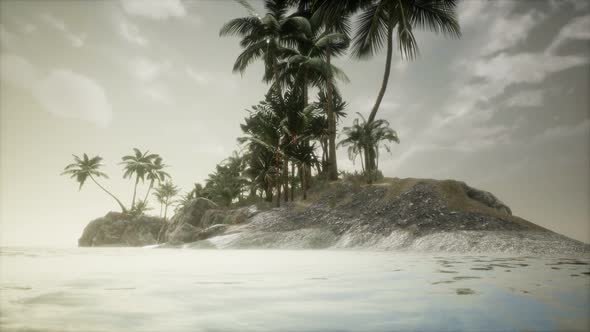 Soft Twilight of the Amazing Tropical Marine Beach