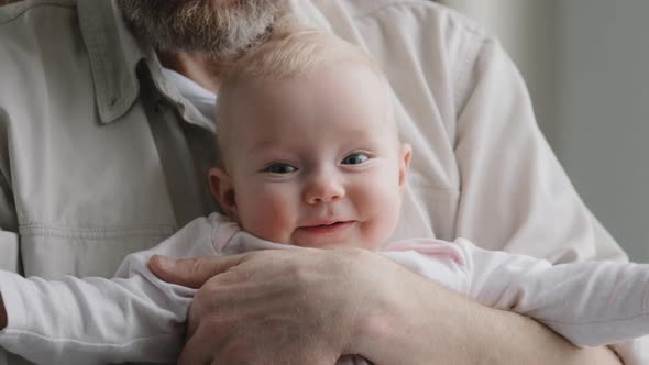 Emotional Cute Small Child Little Newborn Girl Baby Boy Looking at Camera