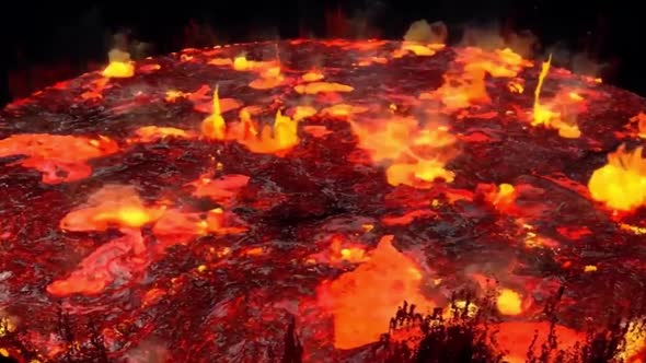 Bubbling Lava In The Vents Of Volcanoes