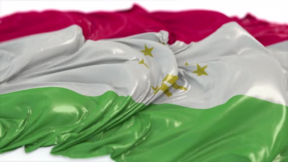 Tajikistan Flag On A White Chalkboard 