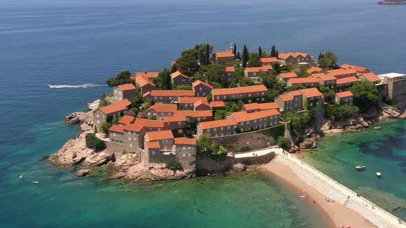 Old City on the island with orange roofs